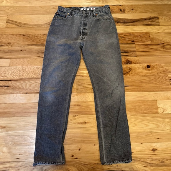 RE/DONE x LEVI'S Originals Womens 70s Straight Jeans in Black - Picture 5 of 12